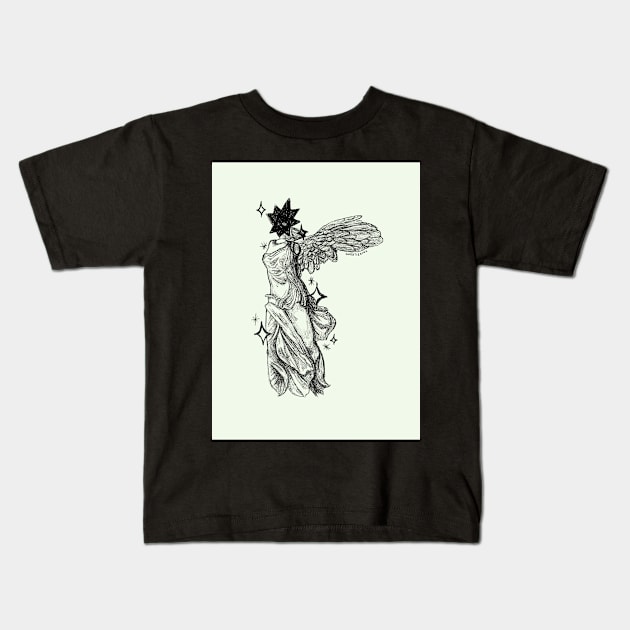 Starry Victory | Black Version Kids T-Shirt by ghostieking